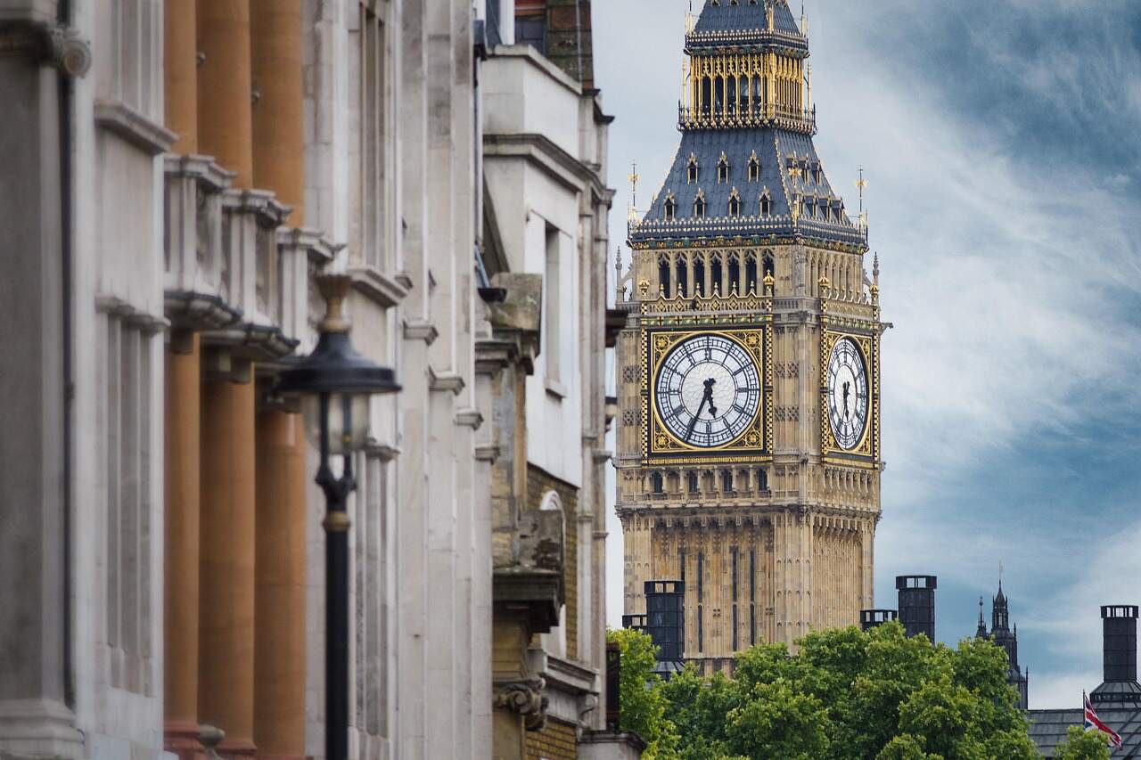 Big Ben and the Houses of Parliament in London at dusk