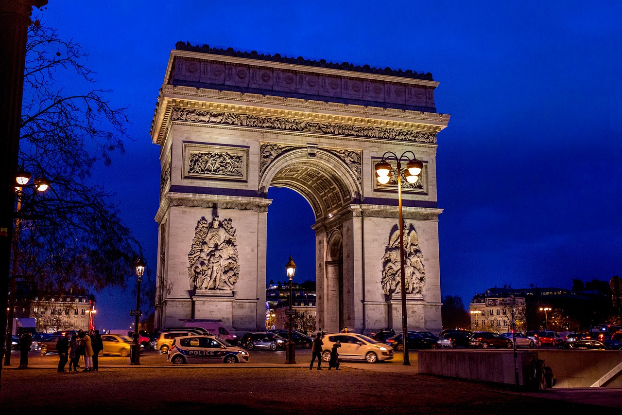 Arc de Triomphe in Paris under a clear sky